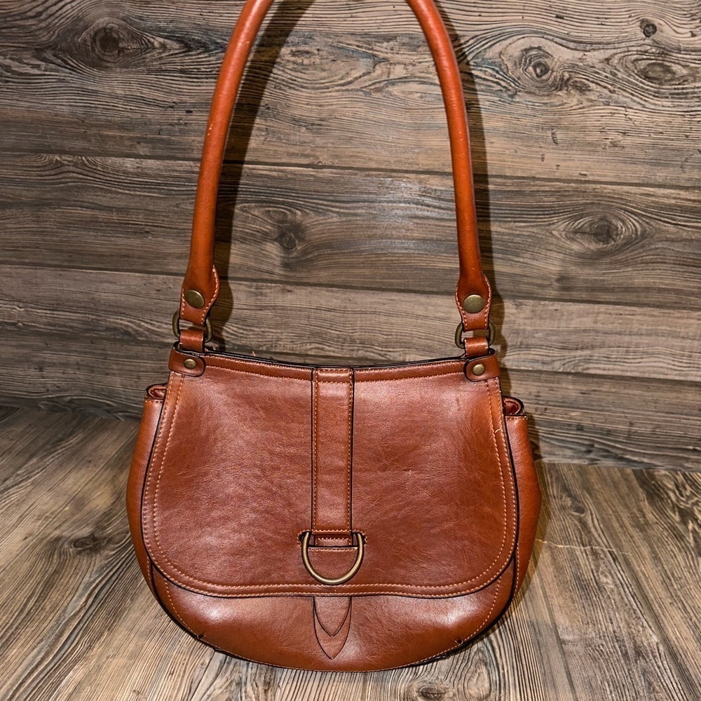 Simply Noelle Brown Round Shoulder Bag